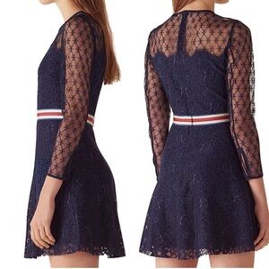 Sandro Navy Lace Top
